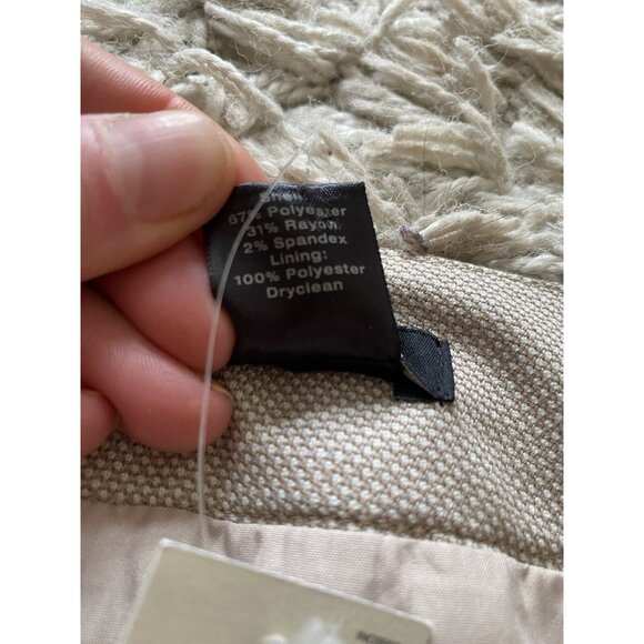 Ann Taylor Skirt Light Beige Tan Cream Pencil Textured 12 - Picture 4 of 7